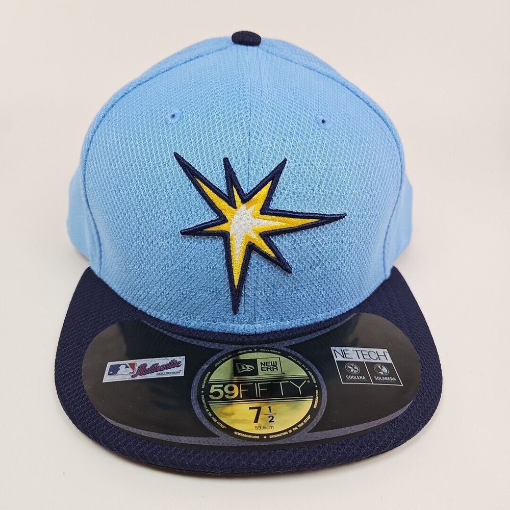 New Era Tampa Bay Rays‎ Hat MLB Diamond Era 59Fifty Fitted Size 7 1/2